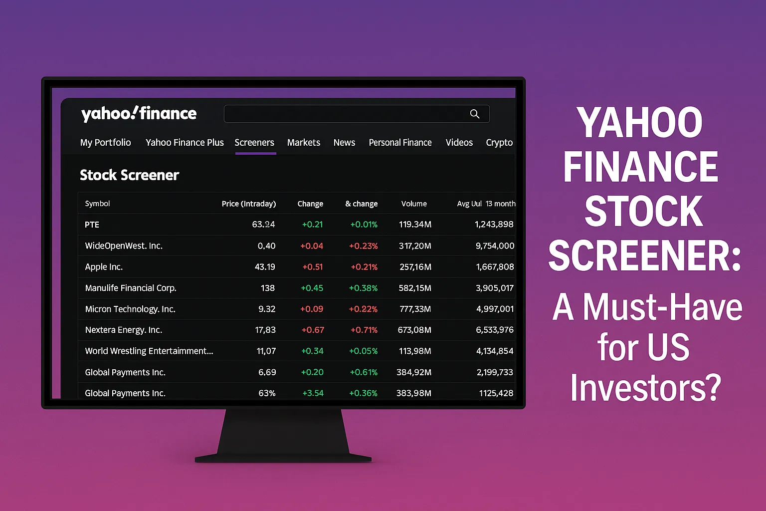 Yahoo Finance Stock Screener Essential Tool For US Investors Yahoo Finance Stock Screener Essential Tool For US Investors